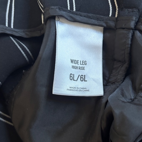 Express Black and White Striped Wide Leg Pants - Picture 6 of 7